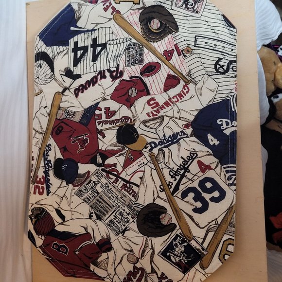 MLB Fabric Placemat Napkin Set Cooperstown Collection All Over Print Retro 90s - Picture 5 of 12